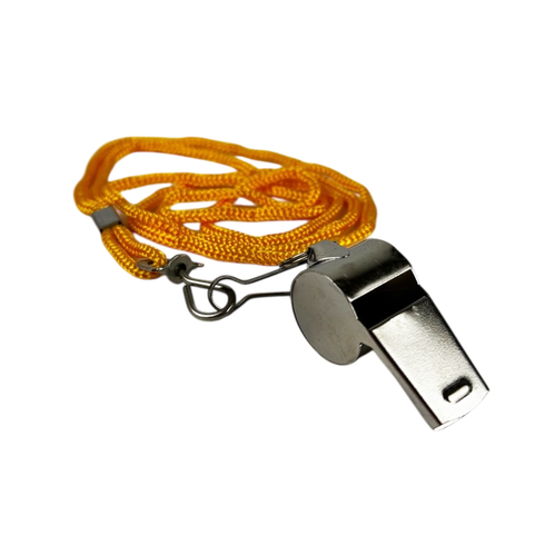 Silbato Profesional de Metal con Cordón