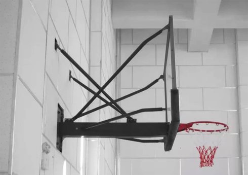 Tablero de Baloncesto de Vidrio Templado con Soporte de Pared 180 cm x 105 cm (especificaciones de FIBA) RBKT180S