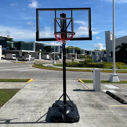 Tablero de Baloncesto Portátil de 54" (136 cm x 81 cm) con Altura Ajustable