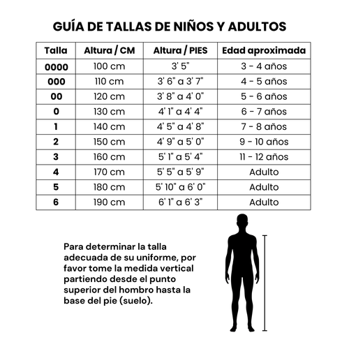 Uniforme de Taekwondo con Cinturón Negro