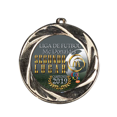 Medalla de Metal Personalizada de 2.5" con Cinta