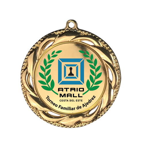 Medalla de Metal Personalizada de 2.5" con Cinta