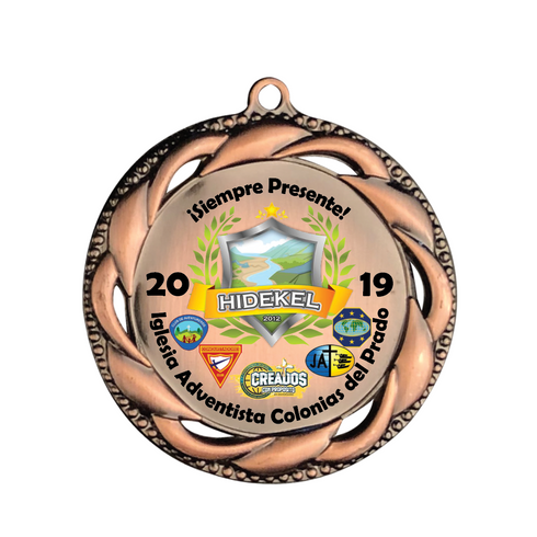 Medalla de Metal Personalizada de 2.5" con Cinta