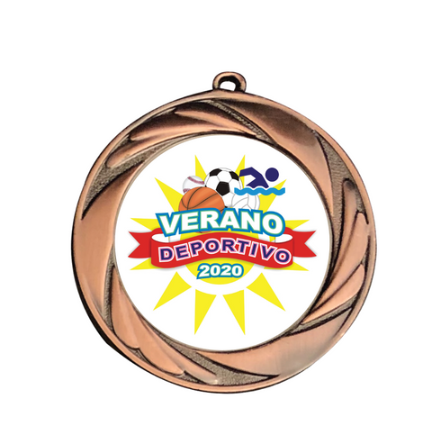 Medalla de Metal Personalizada de 2.5" con Cinta