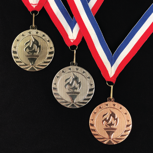 Medalla de Metal de Victoria de 2" con cinta MDL500