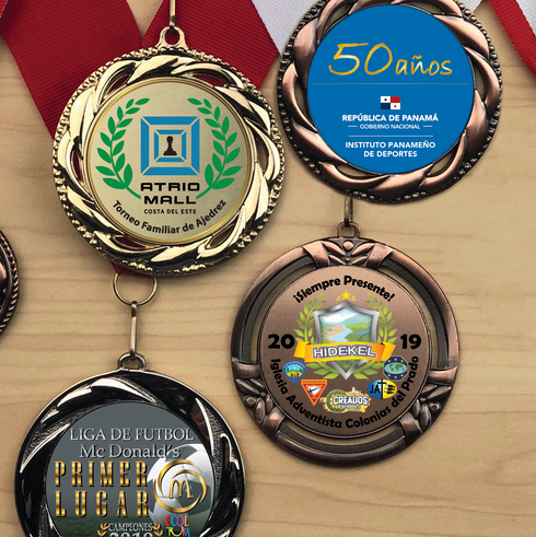 Medalla de Metal Personalizada de 2.5" con Cinta